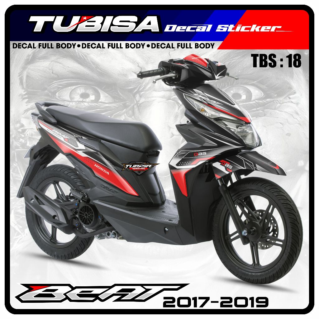 Stiker Full Body BEAT Fi, Esp, iSS - Decal Sticker Striping Standar Premium Racing. TBS.18