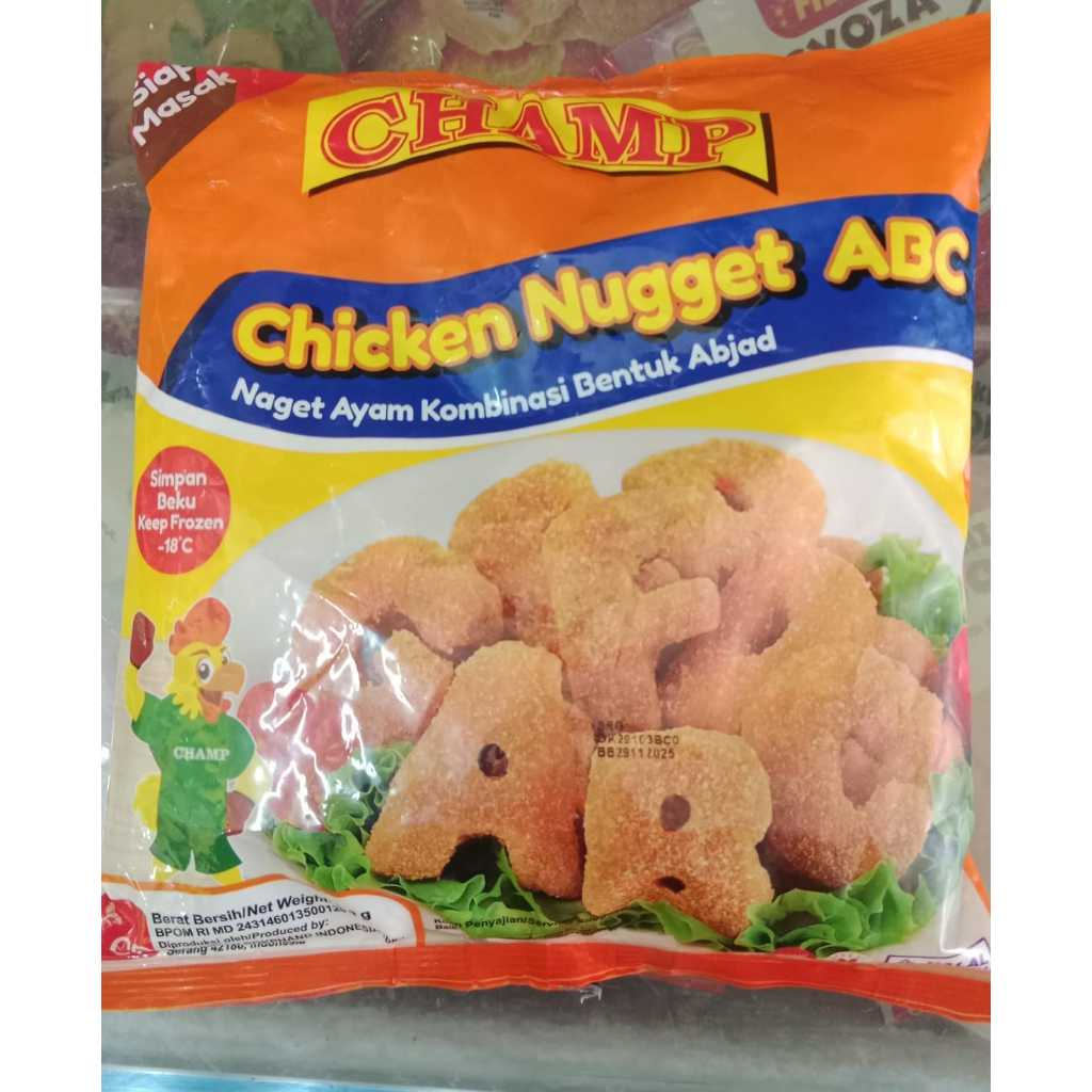 

CHAMP Chicken Nugget ABC (Naget Ayam Kombinasi Bentuk Abjad) 450gr
