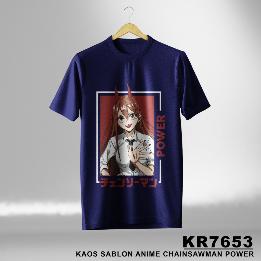 Kaos Sablon Anime Chainsawman Kaos Anime
