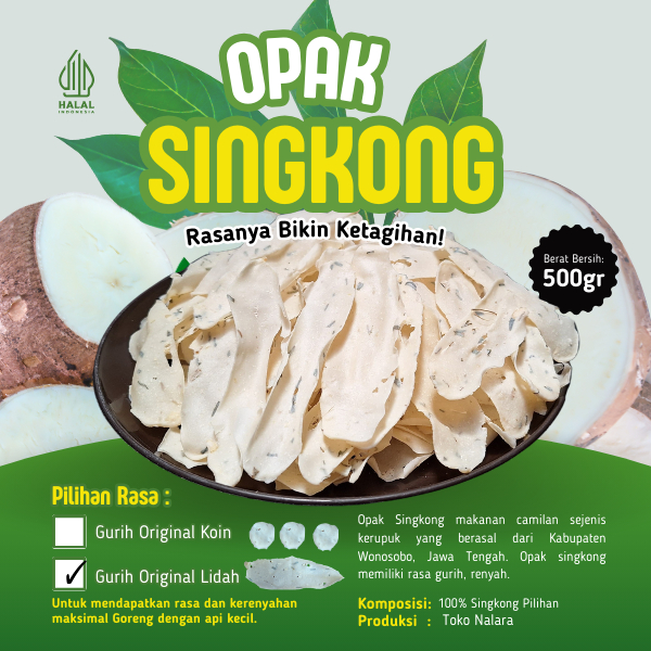 

Opak Singkong Wonosobo Nalara - Opak Mentah Khas Wonosobo - Kerupuk Singkong