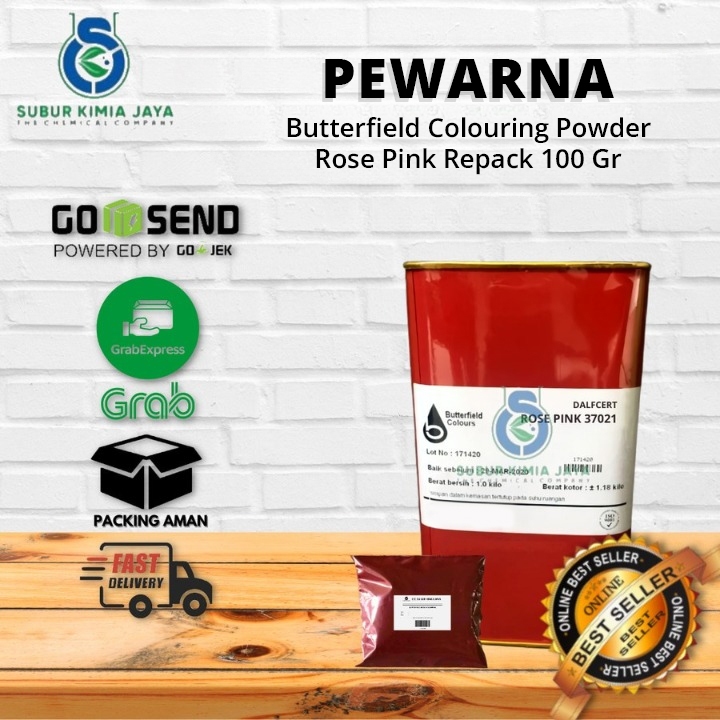 

Pewarna bubuk Rose Pink Merah Muda 100 gram Butterfield