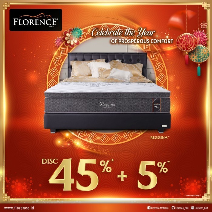 Florence Smart Living Series Regina 160 x 200 Matras Spring Bed Ketebalan 34 cm