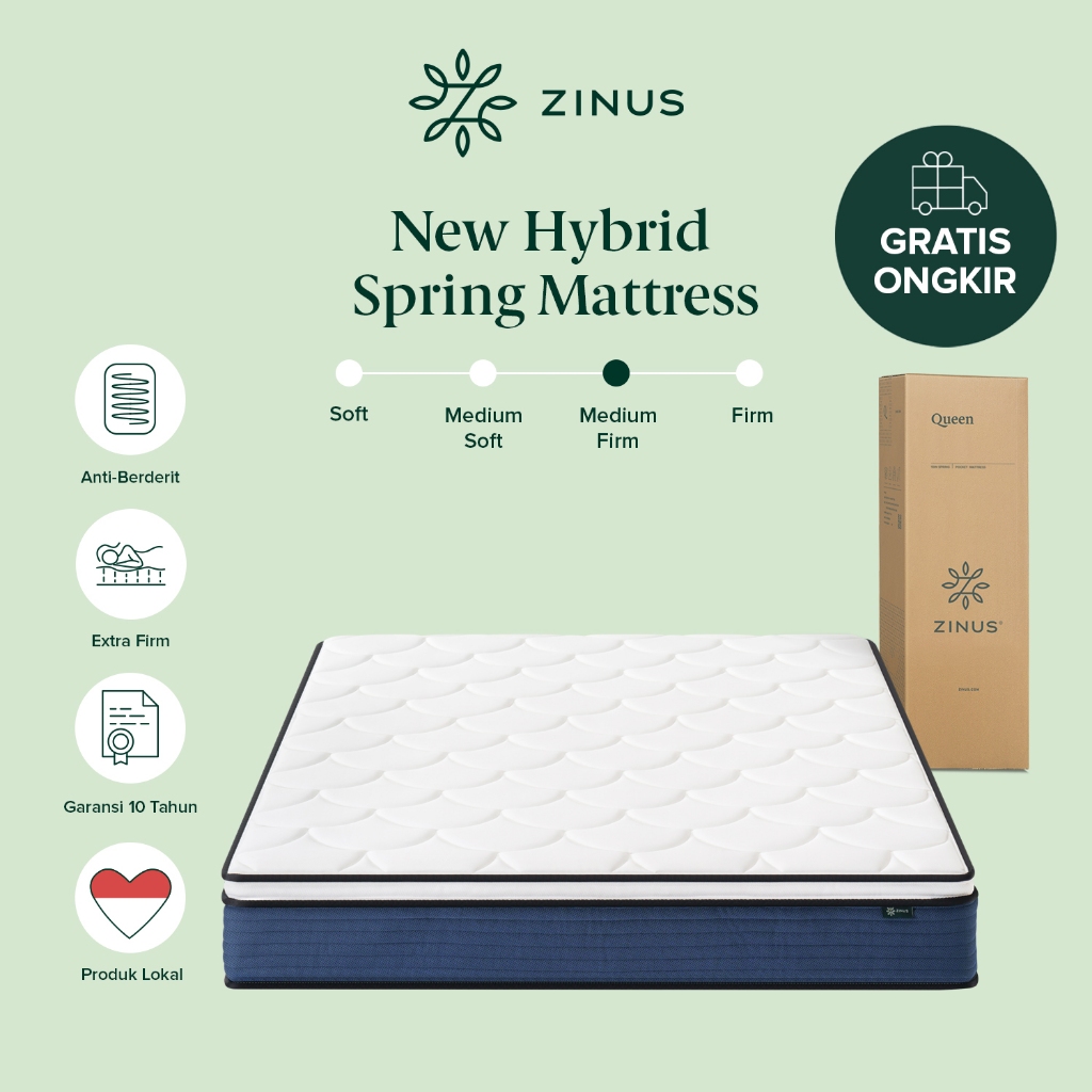 Kasur Spring Bed Zinus Plush Top Extra Comfort