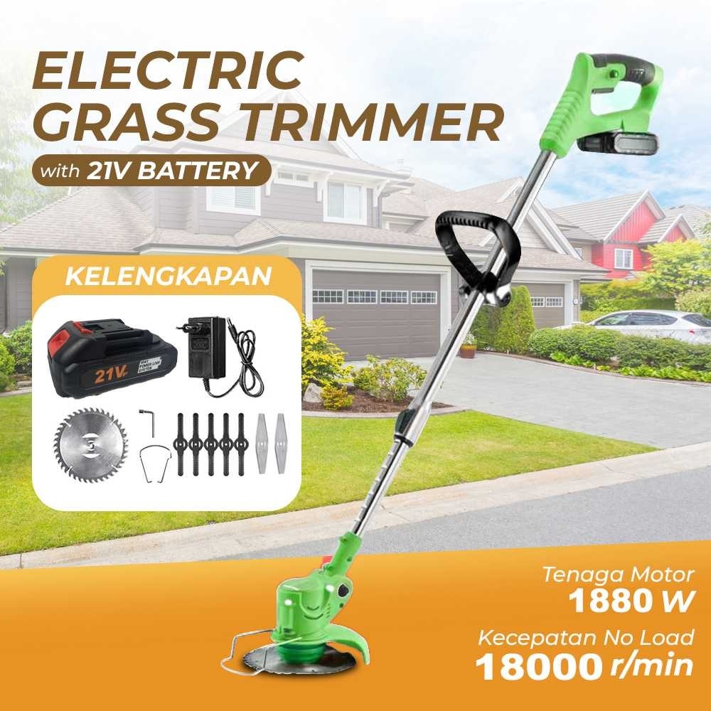 Mesin Pemotong Rumput Elektrik Genggam Tanpa Kabel