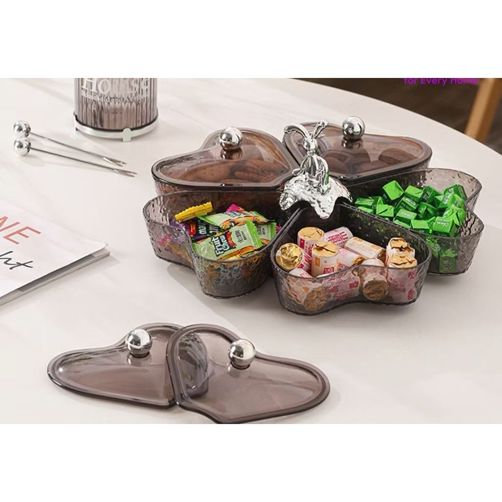 Toples kue kering ￼Toples Love Putar 5 in 1 toples lebaran Tempat Snack Minimalis Wadah Makanan Topl