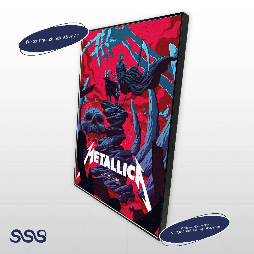 POSTER METALLICA / AESTHETIC POSTER / POSTER FRAMEBLOCK