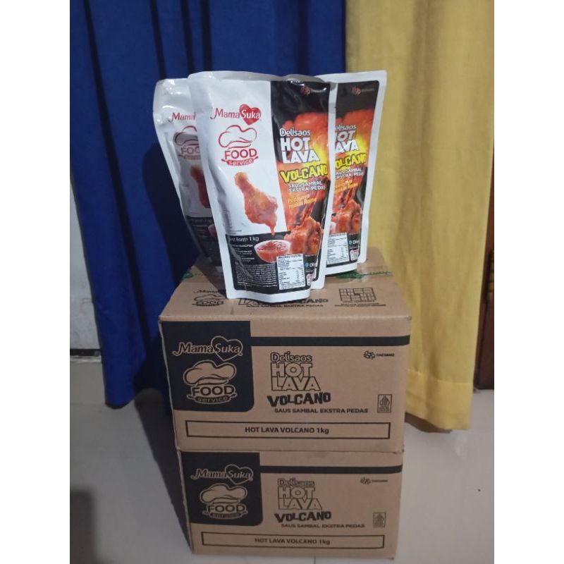 

Mamasuka Delisaos Hot Lava Volcano 1kg x 8 pcs Per dus