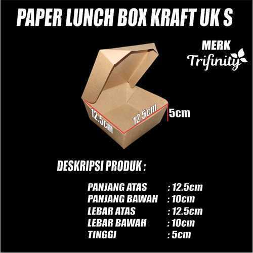 

Paper Lunch Box Tebal Kraft Coklat n Ivory Putih Food Tray Uk S M L - Per Dus isi 1000Pcs