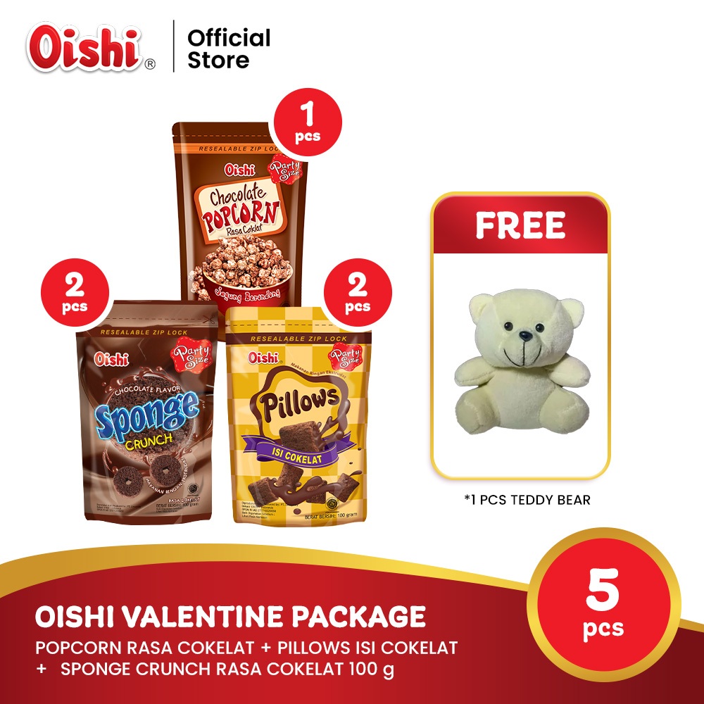 

Oishi Valentine Package + FREE Teddy Bear