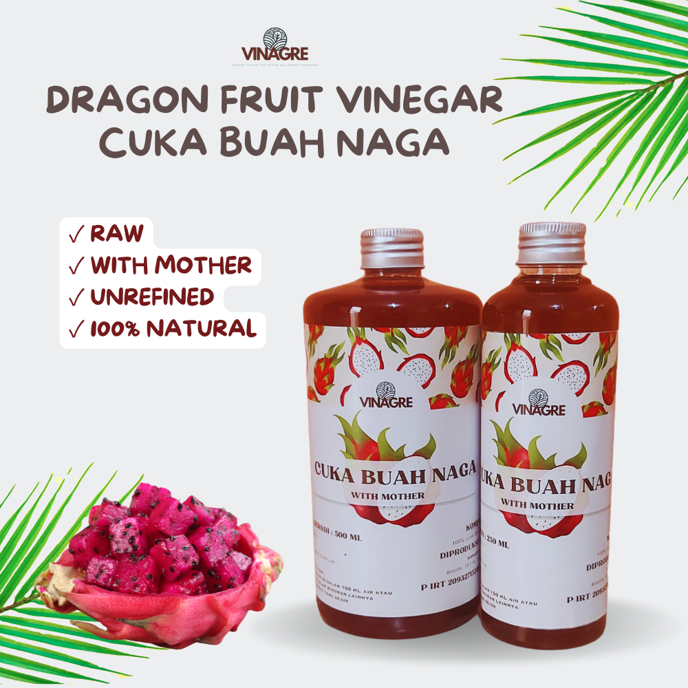 

DRAGON FRUIT VINEGAR / CUKA BUAH NAGA WITH MOTHER 500 mL