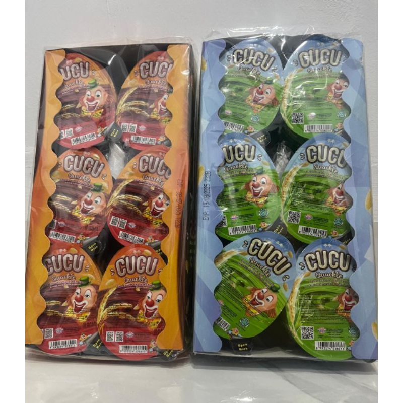 

cucu quackle pasta rasa cokelat dan pandan isi 24pcs @15g