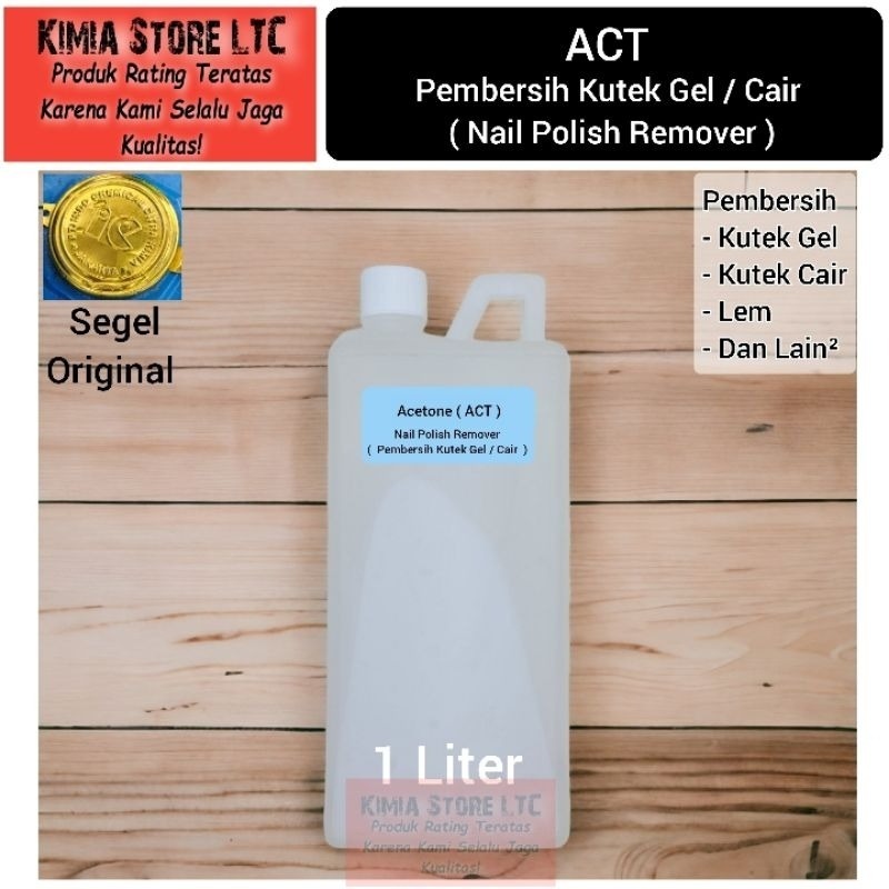 New Acetone 1 Liter / Aseton 1 Liter / Pembersih Cat Kuku / Kutek ( Nail Polish Remover )