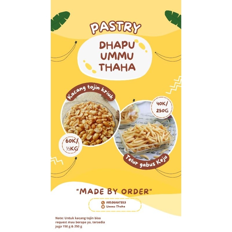 

kacang tojin kriuk & Telur gabus mulai dari 15k aja