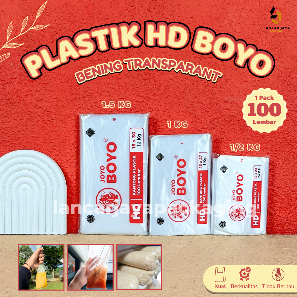 Kantong Plastik HD Boyo Tahan Panas Foodgrade Kemasan Makanan Kuah Bakso Soto Jajan Kerupuk Gorengan