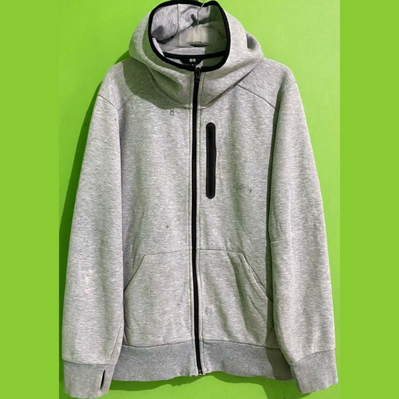 Hoodie Zipper UNIQLO Softshell Abu