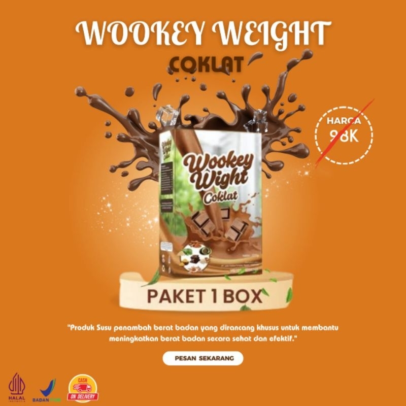 

PAKET HEMAT 1 BOX !!! WOOKEY WEIGHT Susu Bernutrisi Penambah Berat Badan Original