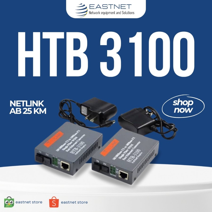 NetLink HTB3100 AB HTB-3100 AB HTB3100AB Singlemode Media Converter