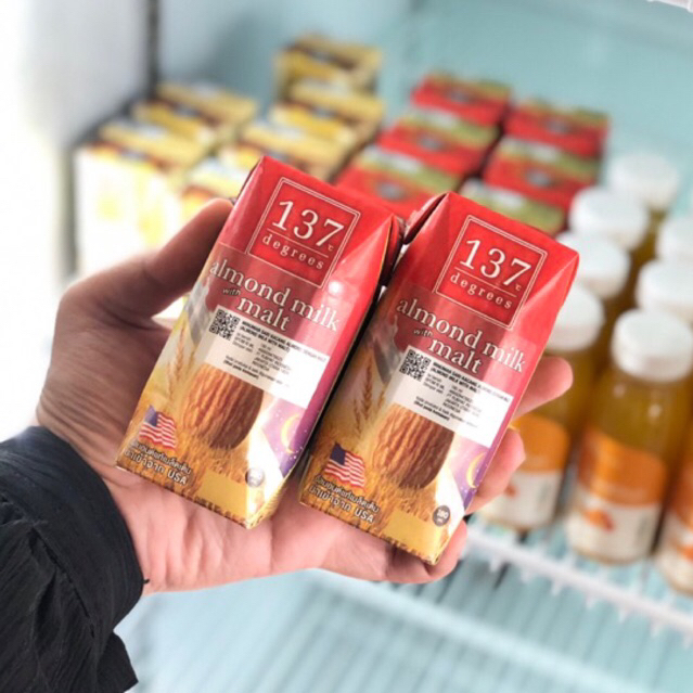 

137 Degrees Almond Milk With Malt 180 ml | Susu Almond dengan biji bijian serelia | Low Sugar