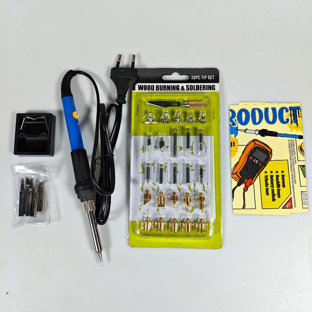 

1 Set Solder Alat Lukis Bakar Wood Burning Pen Pyrography Isi 37 Pcs Alat Solder Gambar