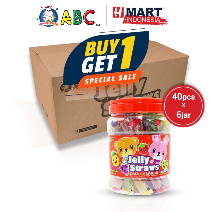 

ABC Jelly Straws Assorted - Jeli Rasa Buah-buahan 800g x 6 Jar