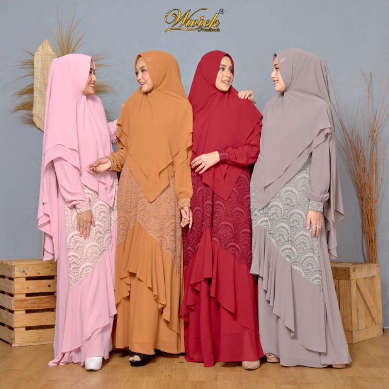 GAMIS / ABAYA CERUTY MIX BRUKAT QISYA SYARI by WWIEK