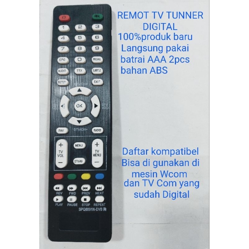 REMOT REMOT STB TUNNER TV DIGITAL SPQ8891