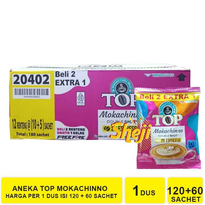 

1 DUS ISI 120 SACHET KOPI TOP COFFEE MOKACHINNO