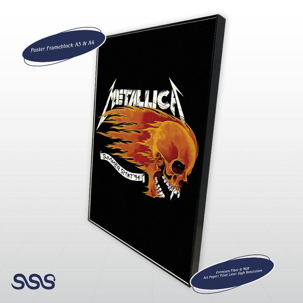 POSTER METALLICA / AESTHETIC POSTER / POSTER FRAMEBLOCK