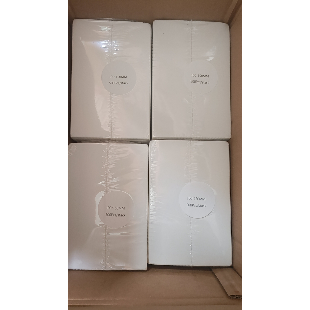 

Promo Kertas Sticker Label Thermal Resi 100x150 mm Lipat Isi 500 Lembar per Pack