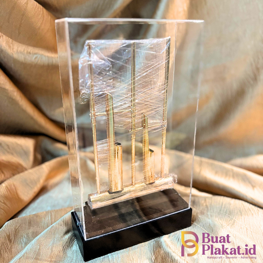PLAKAT INSTAN FREE BOX - Plakat Miniatur Tradisional Angklung Custom Souvenir Kenang Kenangan