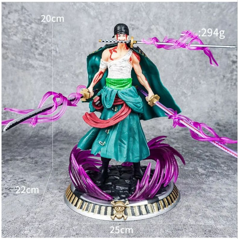 Action figure Roronoa Zoro Ashura berdiri/Zoro  Perban