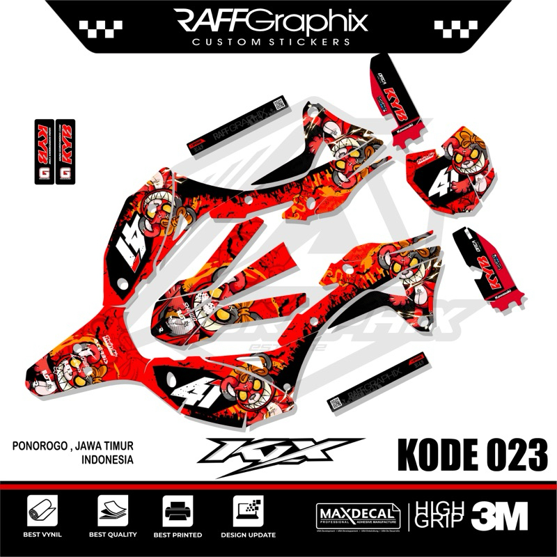 kode023/sticker klx gordon/decal klx/klx/sticker klx gordon keren