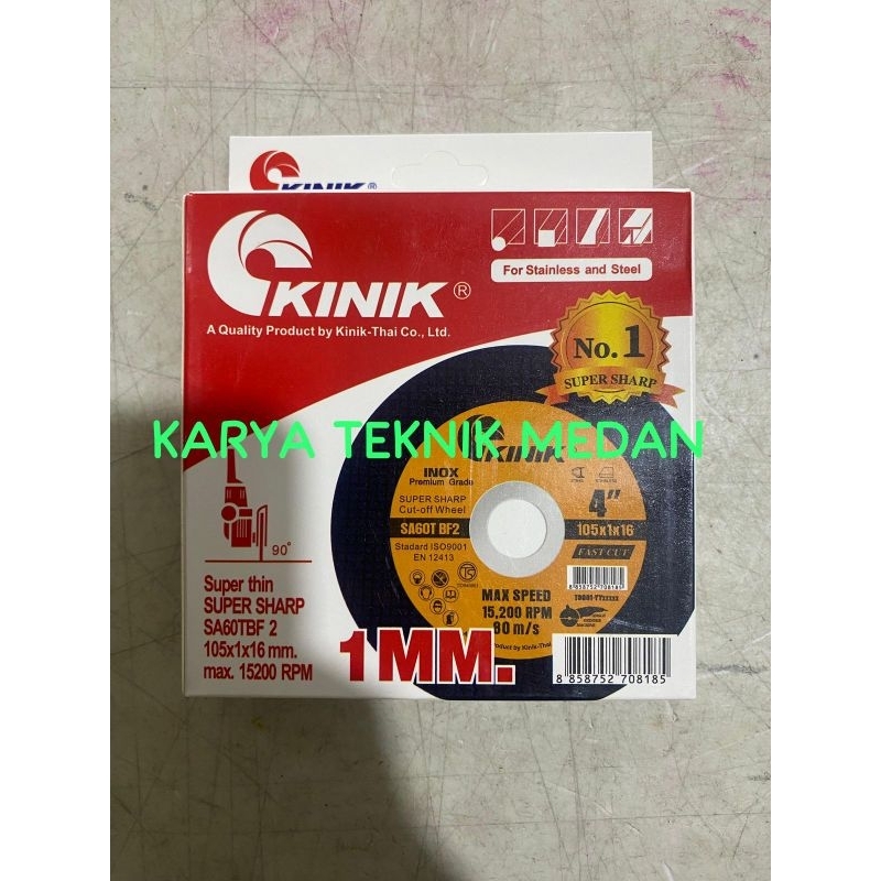KINIK BATU GERINDA POTONG BESI | CUTTING DISC KINIK 4" x 1mm