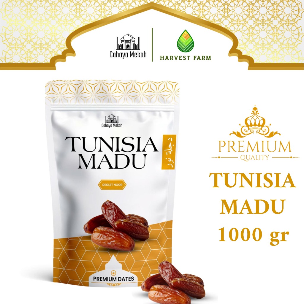 

Cahaya Mekah Kurma Tunisia Deglet Noor Pouch 1kg Premium Original High Kurma Tunisia Asli