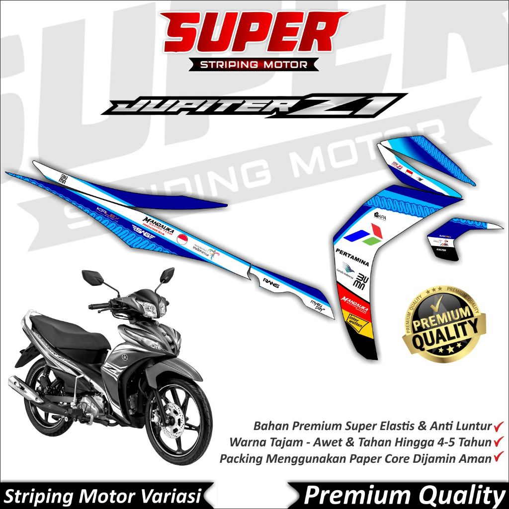 Stiker Jupiter Z1 Anti Luntur keren Striping Jupiter Z1 Striping Yamaha Jupiter Z1 Mandalika