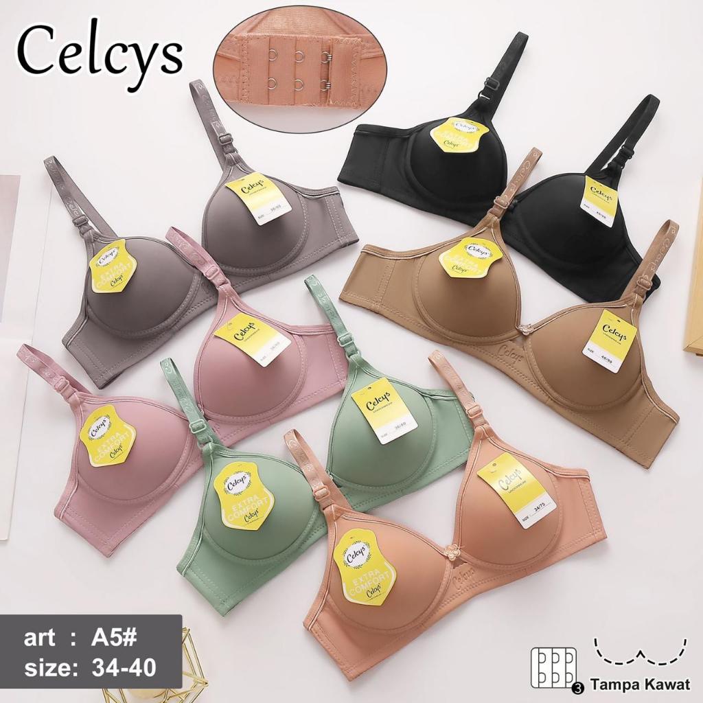 BH/BRA  CELCYS BH CELCYS ORIGINAL [ BRA PUSH UP] ART:A5 PCS KAIT 2 [ TANPA KAWAT]