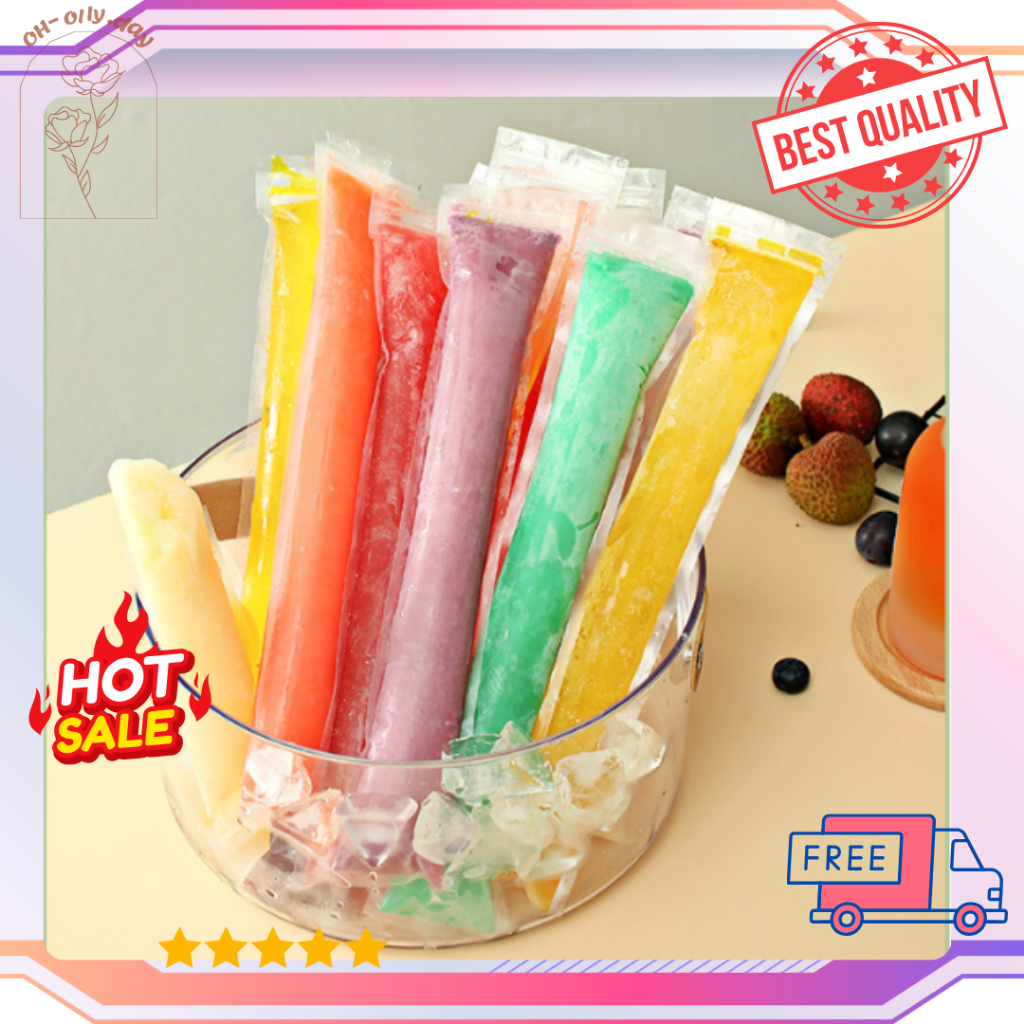 Plastik Es Lilin Klip / Plastik Es Mambo Plastik Es Krim Pouch panjang Plastik Klip Panjang