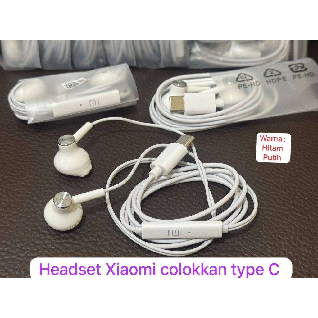 Headset Xiaomi New  Stereo Bass / Headset Xiaomi Type C support semua hp / Earphone Type C Xiaomi Hi