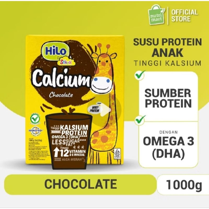 

Hilo School 1000 gram Susu Tinggi Kalsium