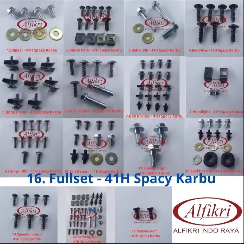 Baut Spacy Karbu Fullset / Baud Honda Spacy Karbu Full Body / Baut Baud Honda Spacy Karbu Fullset Fu