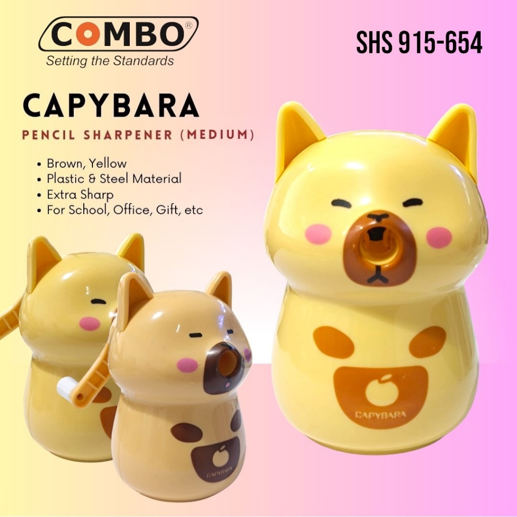 

Serutan Pensil Putar / Rautan Meja Lucu / Auto Pencil Sharpener SH-915 / Serutan Pensil Capybara / Table Mechanical Sharpener