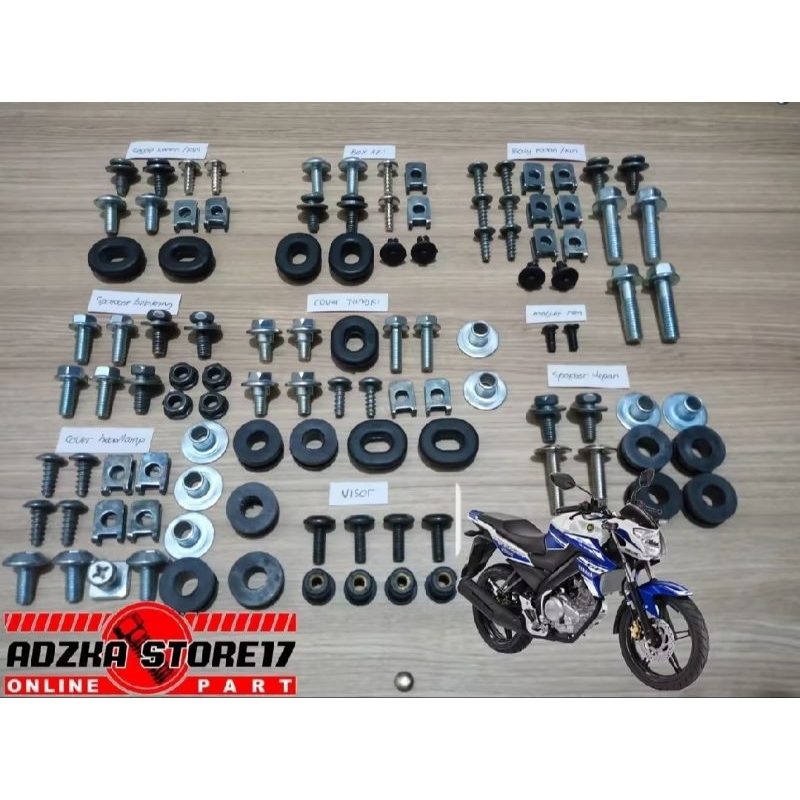 Baut body full set yamaha vixion nvl nva lengkap/baut body vixion new Baut body full set yamaha vixi