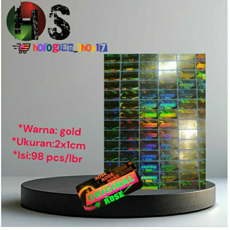 

stiker hologram original rose panjang