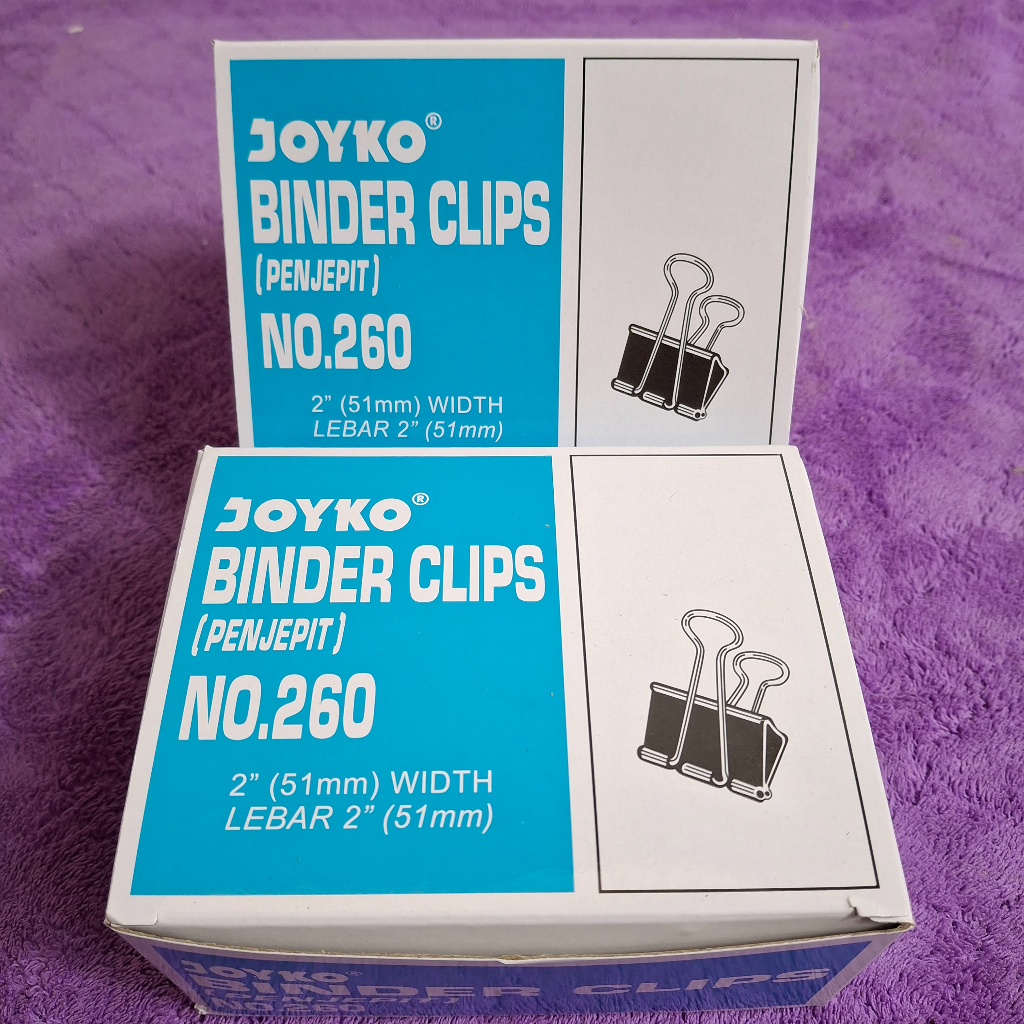 

(1Pack=12pcs) Binder Clip 260 / Klip Penjepit Kertas ( 12 Pcs )