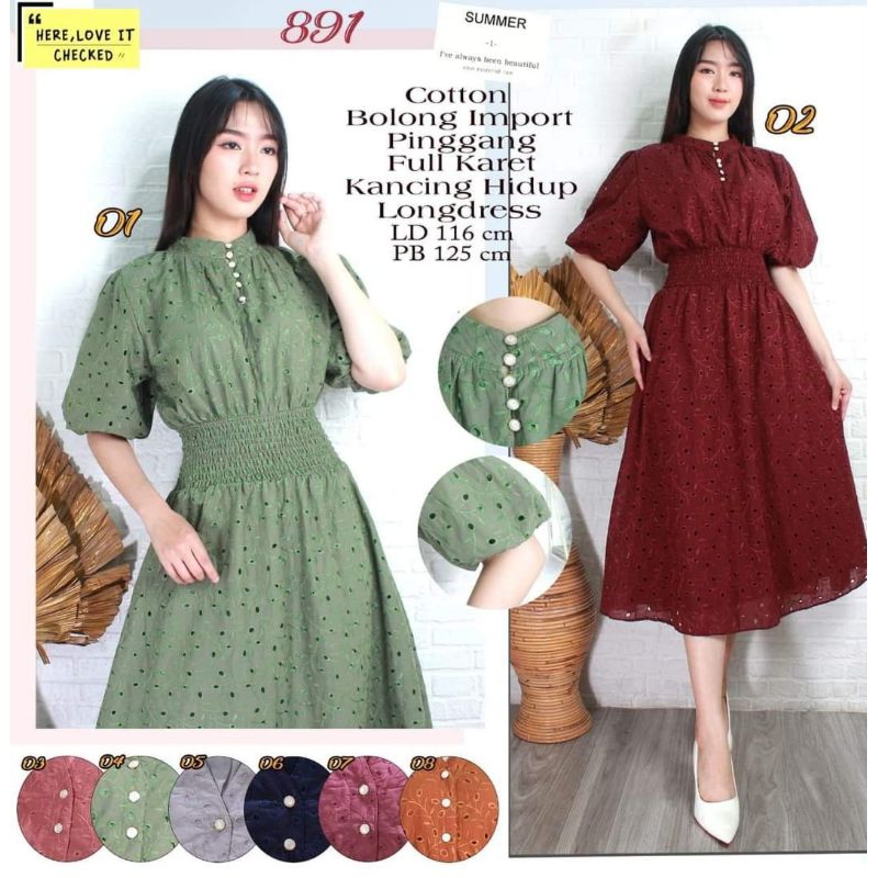 Dress Katun bolong - Gaun wanita  - Dress pesta