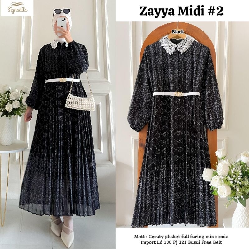 Zaya MIDI#2/Dress MIDI/Dress kekinian/baju muslim