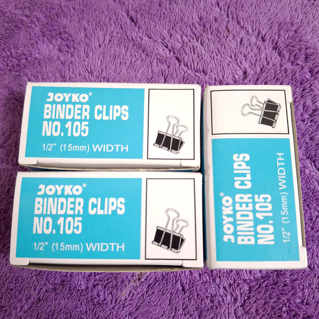 

(1Pack=12pcs) Binder Clip 105 / Klip Penjepit Kertas ( 12 pcs )