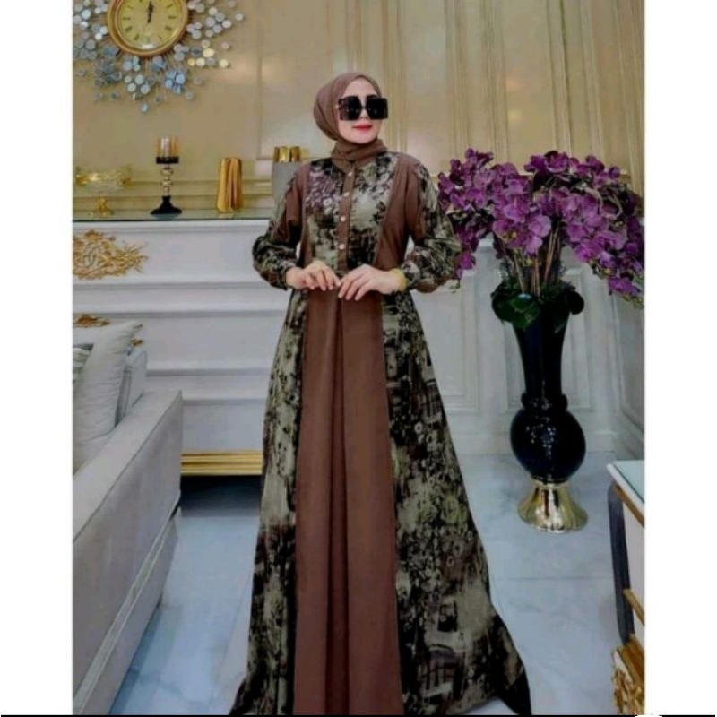 SHAKILA MAXY DRESS JUMBO / DRESS GAMIS MUSLIM WANITA / GAMIS SHAKILA KEKINIAN TERBARU