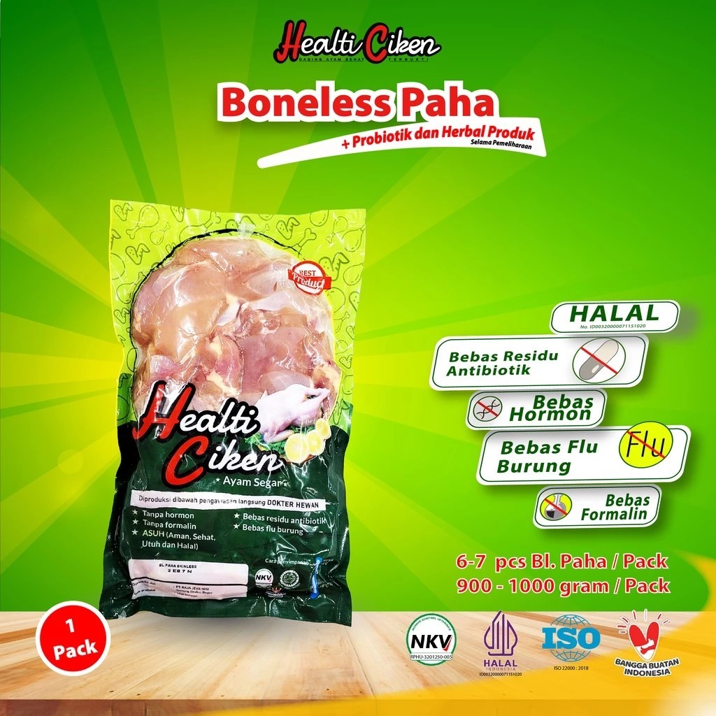 

FILLET PAHA AYAM ORGANIK PROBIOTIK, HALAL, BEBAS HORMON DAN BAHAN KIMIA, BERAT 0,9-1 KG