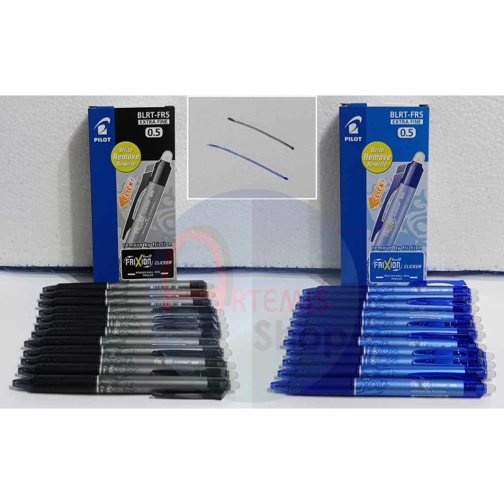 

Pulpen PILOT Frixion Clicker BLRT-FR5 Erasable Retractable Hitam / Biru 0.5 mm Satuan 1 pcs Dapat Dihapus